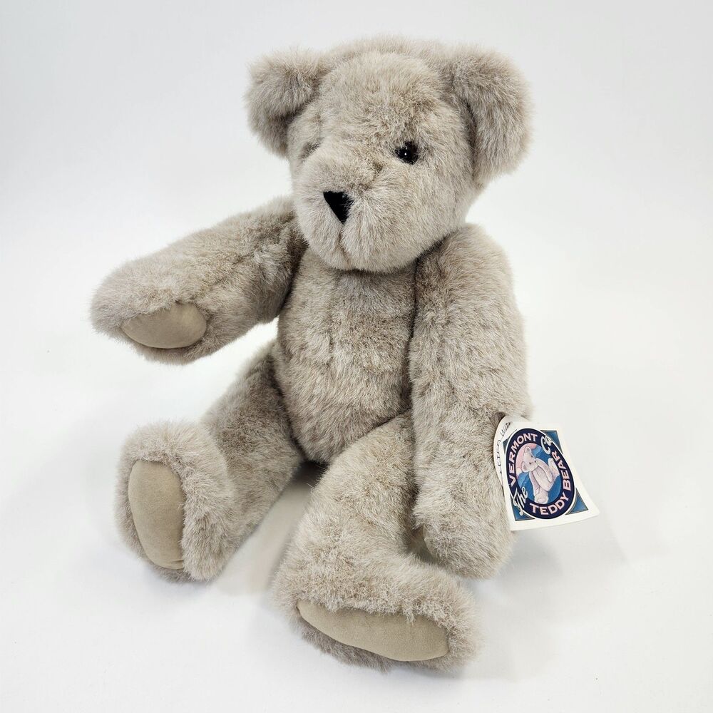 Vermont Teddy Bear Company 1992 with Tags Jointed Brown 16 Inch USA Made Plush